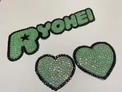 デコうちわ うちわデコ パーツ 阿部亮平+ハート