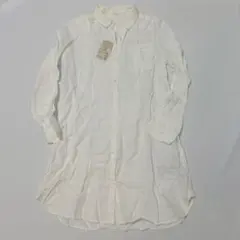 【新品】無印良品 リネンシャツワンピース オフホワイト M