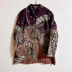 Batik Isnu バティック柄 長袖シャツ レディースシャツ ブラウス