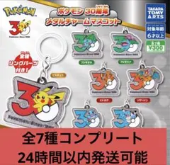 ✨ポケモン　30周年　メタルチャームマスコット全7種 コンプリートセット✨