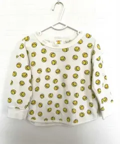 スマイリーフェイス ワッフルロンT 100cm