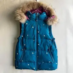 エーズラビット レディース ダウンベスト ラクーンファー 3way リバーシブル