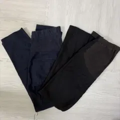 マタニティパンツ ネイビー ブラック 2点セット