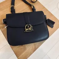 ［激レア］ラルフローレン ヴィンテージ ショルダーバッグ レザー ブラック