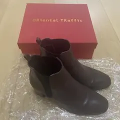 Oriental Traffic ブラウン サイドゴアブーツ 中ヒール　L