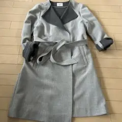 LOVE BODY グレー ロングコート ウエストベルト付き