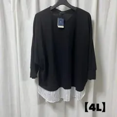 【新品】大きいサイズ　Rag Out 重ね着風ドルマンスリーブ チュニック 4L