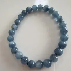【アクアマリン】 ブレスレット 約7mm 内径約16.5cm 3月誕生石