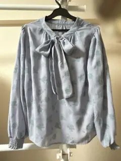 ブラウス 長袖 ボウタイ