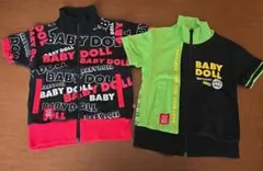 BABY DOLL ジップアップトレーナー半袖2枚セット１００のサムネイル