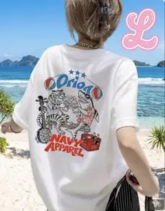 Orion NAVY APPAREL コラボ 半袖Tシャツ オリオンホワイト