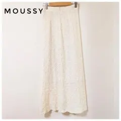 マウジー MOUSSY レース ロングスカート タイトスカート アイボリー花柄