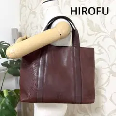 A4【美品】ヒロフ 本革レザー　トートバッグ　ブラウンのサムネイル