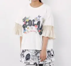 ScoLar 162714：フリル袖付き ポップロゴTシャツのサムネイル