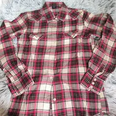 GapKids 長袖チェックシャツ 160サイズ　D66のサムネイル