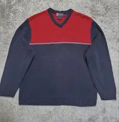 ま*ぐ様 90s CHAPS RALPH LAUREN 2トーン コットンニット