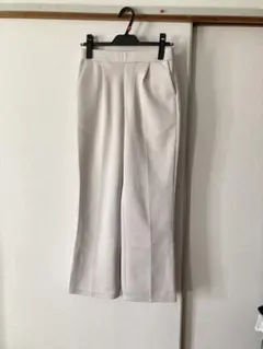 classicalELFセンタープレス ジャージーストレートパンツ ベージュ