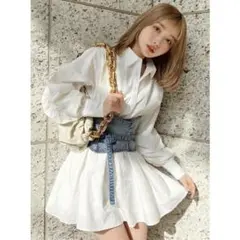 darich ❤︎ ワンピース　ミニ　コルセット　デニム　シャツ　セットアップ