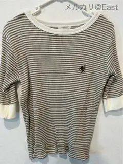 Classical Elf 袖リンガー胸刺繍ボーダーTシャツ XLのサムネイル