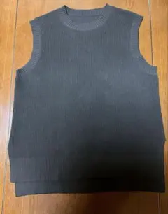 ニットべスト　無印良品XL 黒