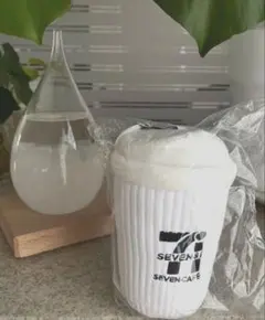 【未開封】セブンイレブン ハッピーくじ B賞 セブンカフェぬいぐるみチャーム 白