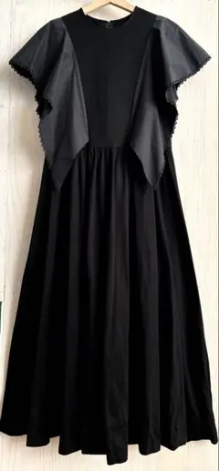 美品 cygne セーラーワンピース ブラック ノースリーブ 0 シーニュ
