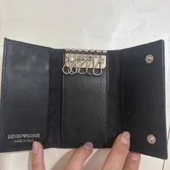 EMPORIO ARMANI レザー キーケース エンポリオアルマーニ EMPORIO ARMANI 6連キーケース レザー製