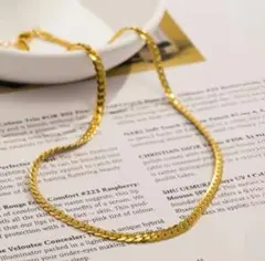 金アレ ネックレス 高品質サージカルステンレス ゴールド 4mm編み込みチェーン