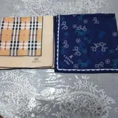 美品Burberrys & LANVIN ハンカチセット