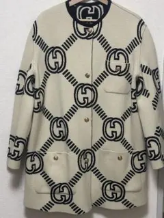 GUCCI インターロッキング G ウールカーディガン ゴールド金具のサムネイル