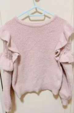 MAJESTIC LEGON フリルシャギーニット ピンク M 秋服 冬服