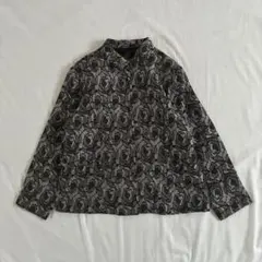総柄 レトロジャケット ライトアウター 花柄 スタンドカラー 上品 キレイめのサムネイル