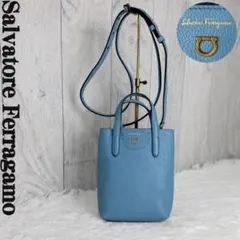 極美品♡サルヴァトーレ フェラガモ ガンチーニ レザー 2wayショルダーバッグ