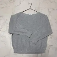 SLOBE IENA グレー リブ編み 長袖セーター