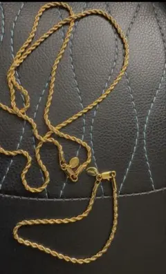 k18gf ネックレスとブレスレットのセット