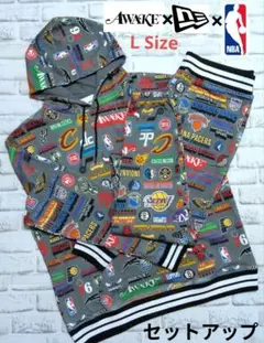 AWAKE NEWERA NBA コラボ セットアップ　Lサイズ　スウェット