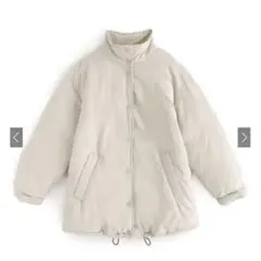 GRL スタンドカラーミドル丈ダウンコート［fo1620］アイボリー