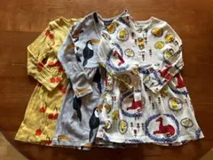 【バラ売可】mini rodini ワンピース 3枚 2-3y/92-98cmのサムネイル