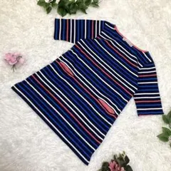 anyfam  オンワード樫山　長袖カットソー　ボーダー　薄手　M〜L 相当