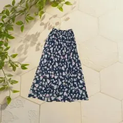 【non non dorl】レトロ 小花柄 ロングスカート 90s 総ゴム