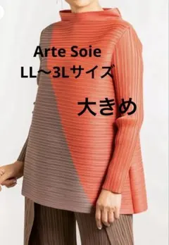 Arte Soie アルテソワ　大きめサイズ プリーツチュニック LL〜3L