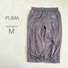 【プーマ】ナイロンハーフパンツ クロップド丈 スポーツ ウエストゴム【M】美品