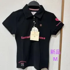 新品　サマンサタバサ　ゴルフ　半袖ポロシャツ　ブラック　Mのサムネイル