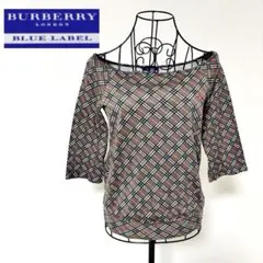 BURBERRY BLUE LABEL  五分袖カットソー　ホース刺繍　３８