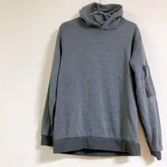 即購入OK✨グレー フード付き スウェットパーカー 裏起毛