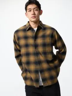 【極美品】UNIQLO ユニクロ フランネルシャツ ネルシャツ L