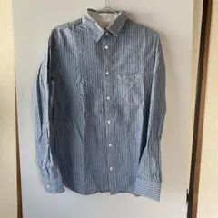 L.O.G.G. 青と白のストライプ長袖シャツ