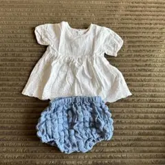 petit main プティマイン ｜ レースセットアップ ポップコーンパンツ