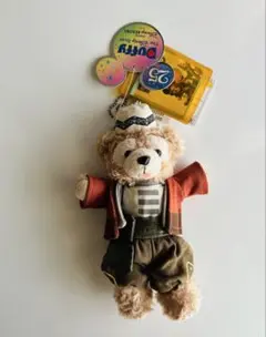 タグ付　ダッフィー ぬいぐるみ バッジ