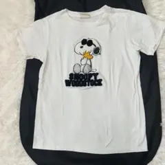 PEANUTS スヌーピー サガラ刺繍 半袖Tシャツ ホワイト L 綿 100%のサムネイル